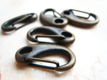 Finding - 1 pc Antique Brass Lobster Buckle Large Clasps 30mm x 15mm