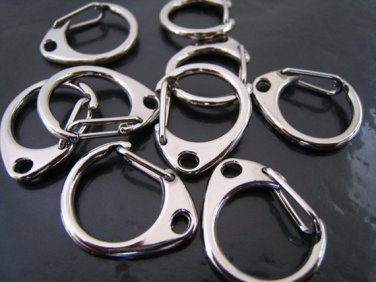 Finding - 2 pcs Silver Very Large Solid Lobster Claw Large Clasp Closure Toggle Buckle 28mm x 22mm