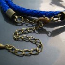 Finding - 4 Sets Antique Brass Round End Cap Lobster Clasp & Extender ( Inside 5mm Diameter )