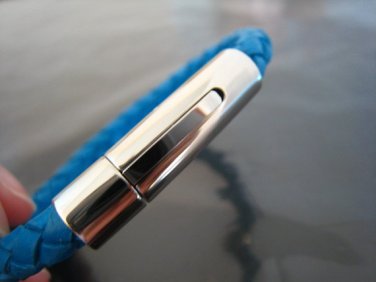 Finding - 1 Set of Silver Open Round Stainless Steel Buckle Clasp 30mm x 8mm ( Inside 6mm Diameter )