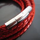 Finding - 1 Set of Silver Open Round Stainless Steel Buckle Clasp 28mm x 6mm ( Inside 4mm Diameter )