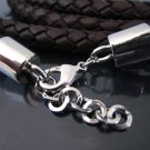 Finding - 1 Set Silver Round End Cap Lobster Clasp & Extender ( Inside 8mm Diameter )