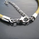 Finding - 4 Sets Silver Round End Cap Lobster Clasp & Extender ( Inside 3mm Diameter )