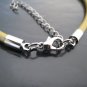 Finding - 4 Sets Silver Round End Cap Lobster Clasp & Extender ( Inside 3mm Diameter )