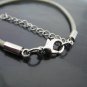 Finding - 4 Sets Silver Round End Cap Lobster Clasp & Extender ( Inside 2mm Diameter )