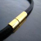 Finding - 2 Sets of Gold Open Round Buckle End Cap Clasp Connector ( Inside 4mm Diameter )