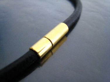 Finding - 2 Sets of Gold Open Round Buckle End Cap Clasp Connector ( Inside 4mm Diameter )