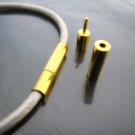 Finding - 2 Sets of Gold Open Round Buckle End Cap Clasp Connector ( Inside 2mm Diameter )