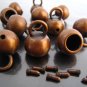 .Finding - 2 pcs Red Copper Round End Cap with Large Loop 20mm x 15.5mm ( Inside 9mm Diameter )