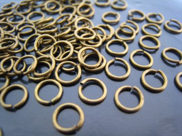 Finding - 20 pcs 6mm Antique Brass Open Jump Rings