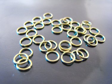 Finding - 20 pcs 6mm Gold Open Jump Rings