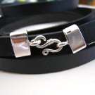 Finding - 1 Set Silver Flat End Cap with S Hook Clasp ( inside 9.5 mm x 2.5 mm )