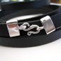 Finding - 1 Set Silver Flat End Cap with S Hook Clasp ( inside 9.5 mm x 2.5 mm )