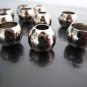 Finding - 6 pcs Silver Spacers Beads End Cap with Large Hole 12mm x 10mm ( Hole 8.5mm and 5.5.mm )