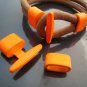 Finding - 1 Set Neon Orange T Bar Hook Loop Clasp Toggle