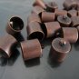 Finding - 4 pcs Red Copper Round End Cap with Loop 12mm x 10mm ( inside 9mm Diameter )