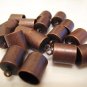 Finding - 6 pcs Red Copper Round End Cap with Loop 12.5mm x 9mm ( inside 8mm Diameter )