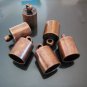 Finding - 6 pcs Red Copper Round End Cap with Loop 12mm x 8mm ( inside 7mm Diameter )