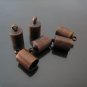 Finding - 6 pcs Red Copper Round End Cap with Loop 12mm x 7mm ( inside 6mm Diameter )