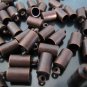 Finding - 6 pcs Red Copper Round End Cap with Loop 12mm x 6mm ( inside 4.8mm Diameter )