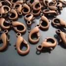Finding - 10 pcs Red Copper Solid Mini Lobster Claw Clasp Closure 12mm x 7mm