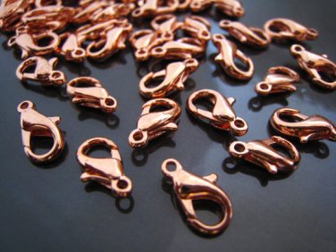 Finding - 10 pcs Champagne Rose Solid Mini Lobster Claw Clasp Closure 12mm x 7mm