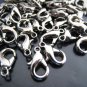 Finding - 10 pcs Silver Solid Mini Lobster Claw Clasp Closure 12mm x 7mm