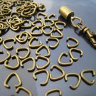 Finding - 20 pcs Antique Brass Triangle Shape Open Jump Rings Connectors 7mm x 6mm