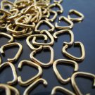 Finding - 20 pcs Gold Triangle Shape Open Jump Rings Connectors 7mm x 6mm