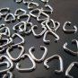 Finding - 20 pcs Silver Triangle Shape Open Jump Rings Connectors 7mm x 6mm