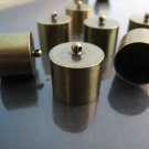 Finding - 2 pcs Antique Brass Round Very Large Tone Cord Buckle End Cap with Loop ( inside 17mm )
