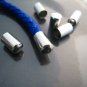 Finding - 10 pcs Silver Round Tone Cord End Cap without Loop and Hole ( Inside 5mm Diameter )