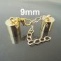Finding - 2 Sets Gold End Cap with Lobster Clasp & Extender ( Inside 9mm Diameter )