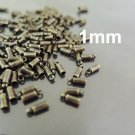 Finding - 20 pcs Antique Brass Round End Cap with Loop 6mm x 2mm ( inside 1mm Diameter )