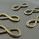 Finding - 5 pcs Antique Brass Infinity Charm Pendant
