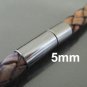 Finding - 2 Sets of Gunmetal Black Open Round Buckle End Cap Clasp Connector ( Inside 5mm Diameter )
