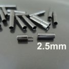 Finding - 2 Sets of Gunmetal Black Open Round Buckle End Cap Clasp ( Inside 2.5mm Diameter )