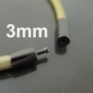 Finding - 2 Sets of Gunmetal Black Open Round Buckle End Cap Clasp Connector ( Inside 3mm Diameter )