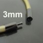 Finding - 2 Sets of Gunmetal Black Open Round Buckle End Cap Clasp Connector ( Inside 3mm Diameter )