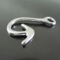 Finding - 2 pcs Antique Silver Hook Clasp 35mm x 22mm ( Inside 5mm Hole )