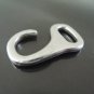 Finding - 2 pcs Antique Silver Hook Clasp  32mm x 17.5mm ( Inside 10mm x 5mm Hole )