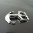 Finding - 2 pcs Antique Silver Anchor Hook Clasp 28mm x 25mm ( Inside 6mm x 4.5mm Hole )