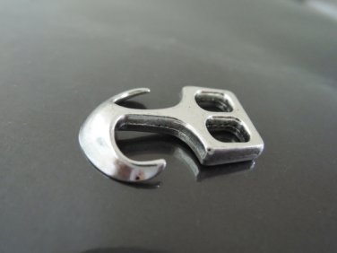 Finding - 2 pcs Antique Silver Anchor Hook Clasp 28mm x 25mm ( Inside 6mm x 4.5mm Hole )