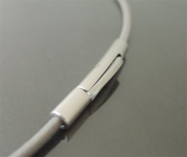 Finding - 1 Set of Silver Round Stainless Steel Buckle Clasp 24.5mm x 4mm ( Inside 2mm Diameter )