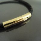 Finding - 1 Set of Gold Round Stainless Steel Buckle Clasp 28mm x 6mm ( Inside 4mm Diameter )