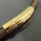 Finding - 1 Set of Gold Round Stainless Steel Buckle Clasp 30mm x 8mm ( Inside 6mm Diameter )