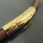 Finding - 1 Set of Gold Round Stainless Steel Buckle Clasp 30mm x 8mm ( Inside 6mm Diameter )