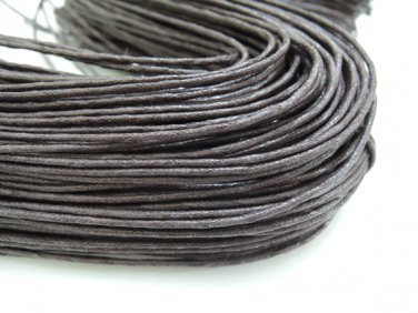 2 Yards 1.5mm Dark Brown Round Cotton Wax Cords