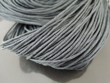 2 Yards 1.5mm Grey Round Cotton Wax Cords