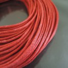 2 Yards 1.5mm Red Round Cotton Wax Cords